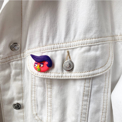 Ugly Cute Face Pin